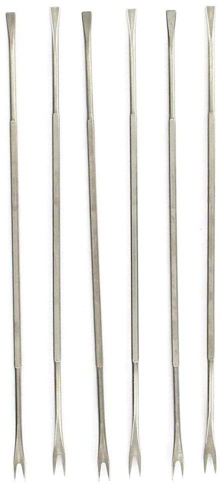 Set van 6 schaaldiervorken van roestvrij staal 18,5 cm Fackelmann
