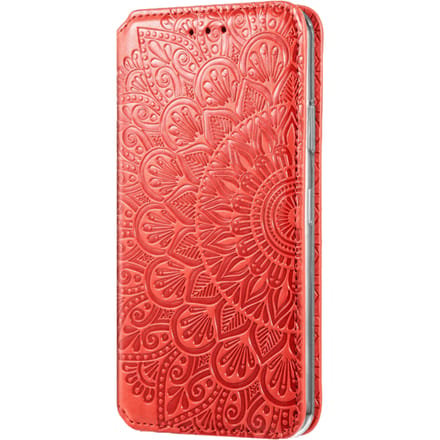 Mocaa iPhone 12 Mini Magnetisch Mandala Portemonnee Hoesje Rood