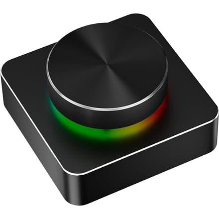USB +   + 2.4G RGB Volumeknop, Drie-Modus Multimedia Controller voor PC/Gaming black