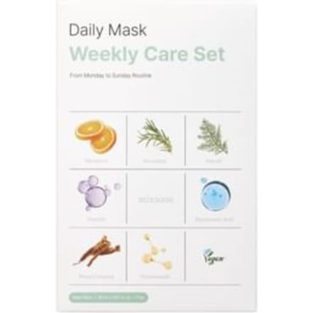 MIXSOON 7-Dagen Dagelijkse Masker Set – 7 Soorten × 1 Vel | Koreaanse Dagelijkse Sheet Masks 20ml × 7 Sheets white