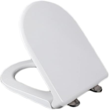 Toiletbril D-vorm - WC bril Deksel - Badkamer Hygiëne - Softclose Deksel - 45x36.5 cm - Wit