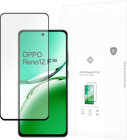 Cazy screenprotector geschikt voor OPPO Reno12 F (5G) - Screenprotector Full Cover Gehard Glas