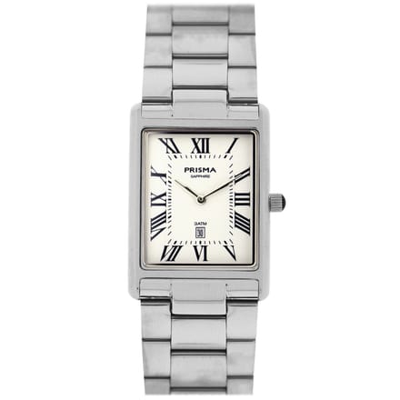 Prisma - heren horloge - P.2378 Baron Silver en schakelband