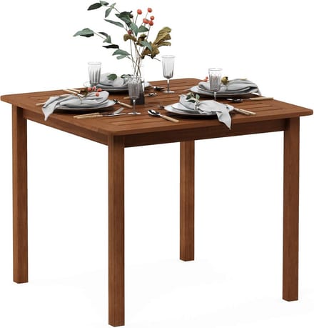 Vierkante Houten Buiten Tafel in Teaklook