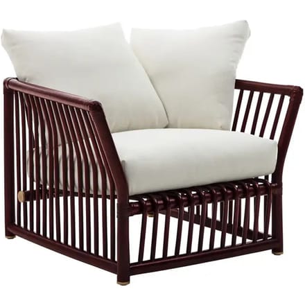 B&B Italia Softcage Outdoor Fauteuil - red stained rattan