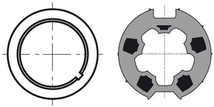 Adaptieset Ø 63 mm met doekgleuf - Ø 50 mm serie