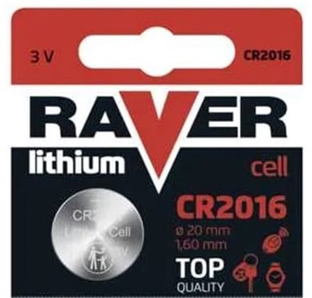 Raver Lithium Knoopcell Batterijen CR2016 - 3V - Per stuk
