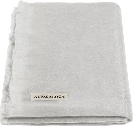 Alpaca Loca Enkelzijdige Sjaal - 200 x 65 cm - Lichtgrijs