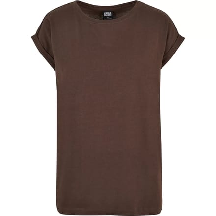 Urban Classics Extended Shoulder Tee Dames T-shirt - bruin - M