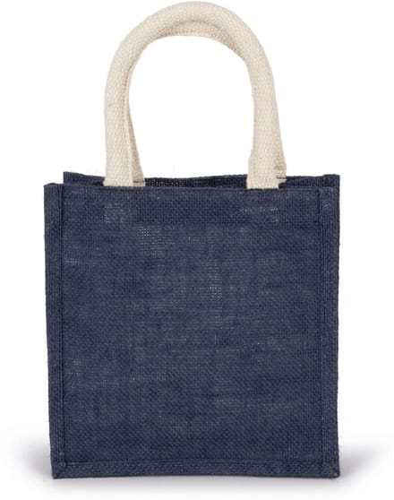 Kimood Shopper van jutecanvas - klein model KI0272 - Midnight blue - One size