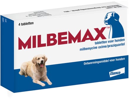 Milbemax Milbemax Hond - Anti wormenmiddel - 4 tab 10 Tot 75 Kg