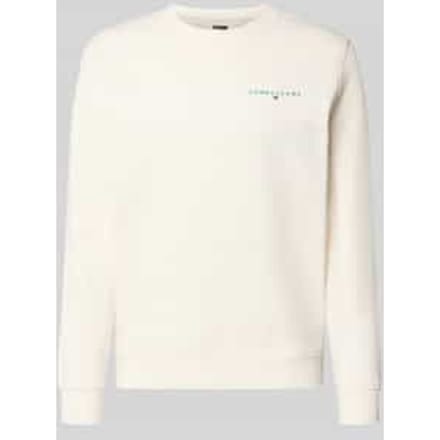 Regular Fit sweatshirt van katoenmix model 'LINEAR CREW'