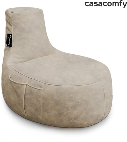 Casacomfy - ModiLounge - Zitzak - Volwassenen - Latte - Lederlook - Zachtestof