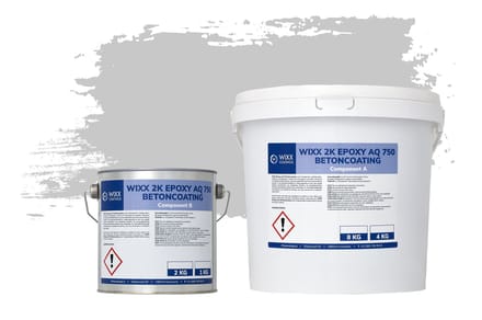 Wixx 2K Epoxy AQ 750 Betoncoating - 5kg - RAL 7047 | Telegrijs 4