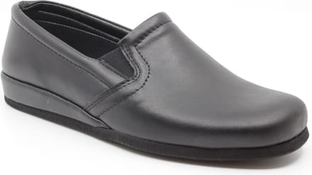 Rohde Leren Heren Pantoffels Gesloten - Zwart - 40