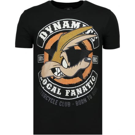 Dynamite Coyote - Bedrukte T shirt Heren - 6320Z - Zwart