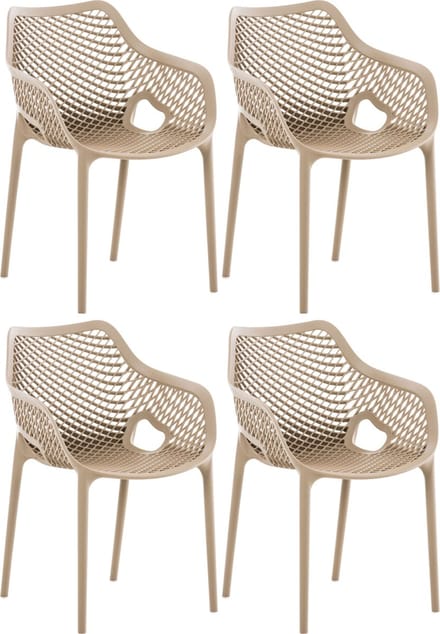 CLP Air XL Set van 4 Stapelstoelen - modder