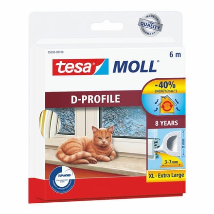 Tesa Tesamoll - Raamsluiting - D-profiel - 6m - Biam