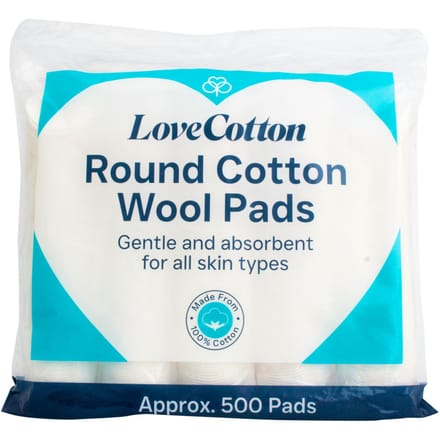 Love Cotton Round Cotton Pads 500 st