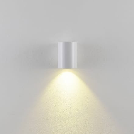 Deko-Light Buitenwandlamp CAN, wit, 1-lamp, Ø 8 cm, IP65, metaal, GU10
