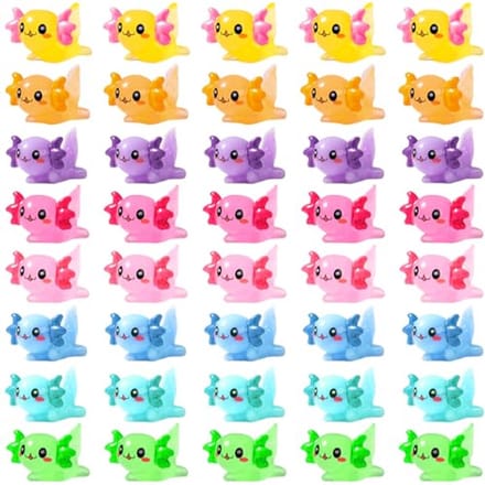40 Stuks Mini Axolotl Figuren voor Aquarium en Decoratie
