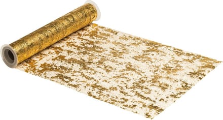 Chaks Tafelloper op rol - 2x - goud - 29 x 500 cm - polyester
