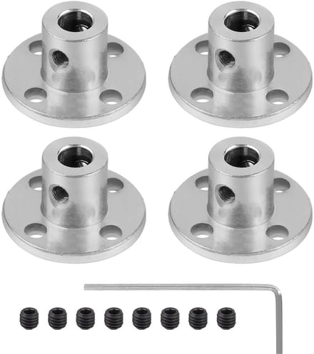4 Stuks Flenskoppeling voor Modelbouwmotoren, 6mm Flexibele Asverbinding, Golfverbinding en Koppeling Accessoires