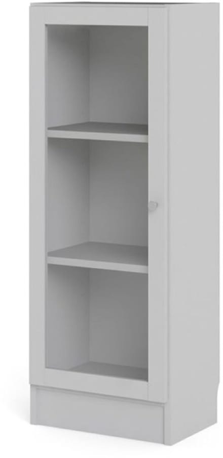 Base wandkast 1 glazen deur wit.