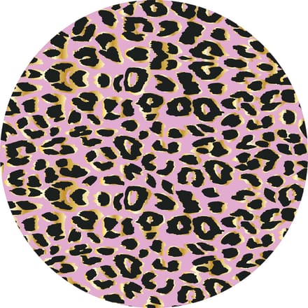 Vinyl | Vloerkleed vinyl rond | Pink P | 95 cm Rond