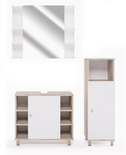 Vicco Badkamermeubel set Fynn, Sonoma, 3-delig