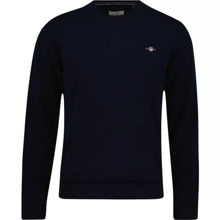 Gant Trui Soft Superfine Italian Lambswool Crew Neck Marine / male