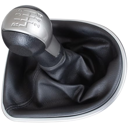 Modecar - Seat Leon II Schakelpook - Zwart/Beige - Chromen Frame - 6 Versnellingen