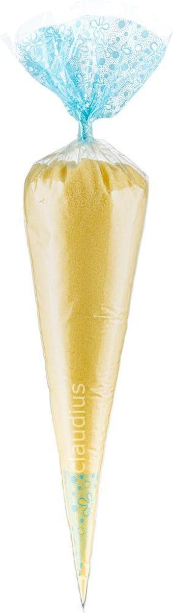Scrubzout Vanille - 500 gram in puntzak wit - set van 6 stuks - Hydraterende Lichaamsscrub