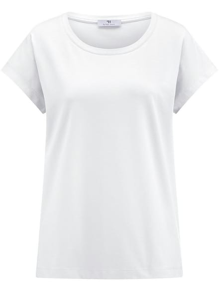 Shirt ronde hals Van Peter Hahn wit