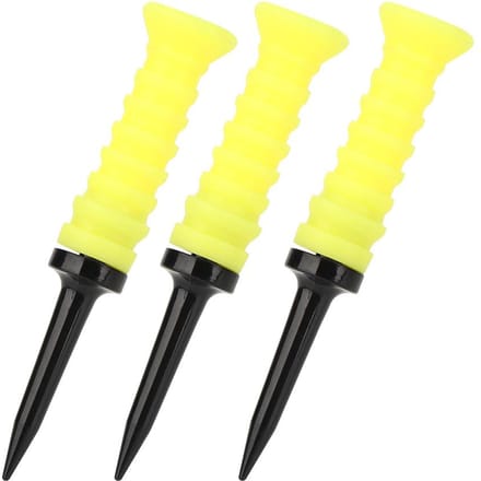 3 Stuks 83mm Gele Elastische Golf Tee Rubberen Balhouder voor Golf Oefening Trainingshulpmiddelen yellow