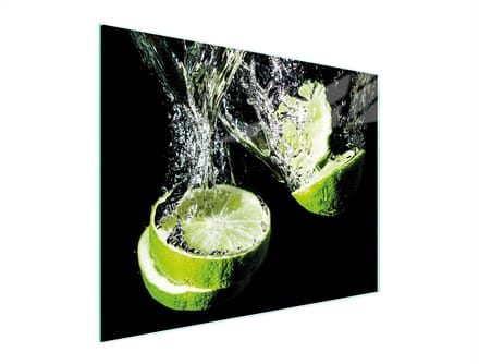 TMK ArtDeko - Snijplank Glas - 52x40 cm - Limoen - Antislip - Hittebestendig