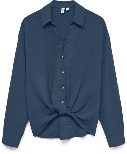 VERO MODA - VMIZZY LS DETAIL SHIRT WVN BTQ GA - Dames - Blouses