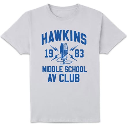 Stranger Things Hawkins High School AV Club Unisex T-Shirt - White - S