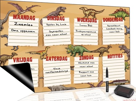 Brute Strength - Magnetisch Weekplanner whiteboard (27) - A3 - Planbord - Dagplanner kind  - To Do Planner kinderen