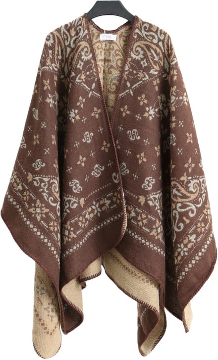 Emilie scarves - poncho - cape - omslagdoek - bruin
