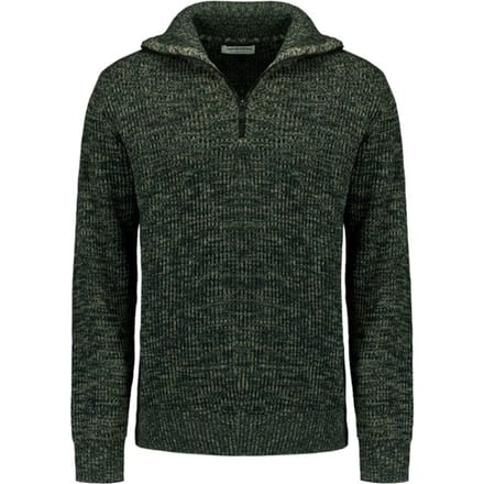 No Excess Pullover half zipper high neck 3 co dark green