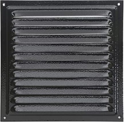 Ventilatierooster 20x20cm - Zwart Metalen Ventilatie