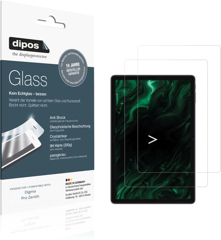 dipos – 2x Pantserfolie geschikt voor Digma Pro Zenith | 9H Screenprotector