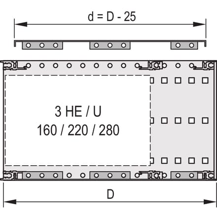 SCHROFF EuropacPRO afdekplaat voor zijwandmontage, 84 HP, 295 mm