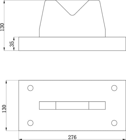 Persblok V-blok 50 t 276 x 130 x 130 mm persen MW Tools PBL50T