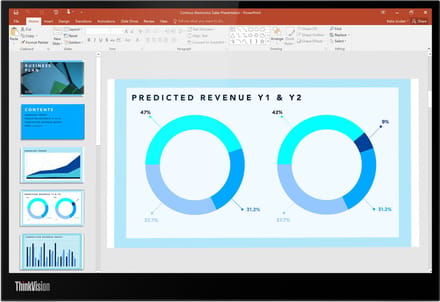 Lenovo ThinkVision M14d LED display 35,6 cm (14") 2240 x 1400 Pixels 2.2K Zwart
