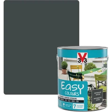 V33 Buitenlak Easy Colours - Anthraciet - Zijdeglans 2.5l