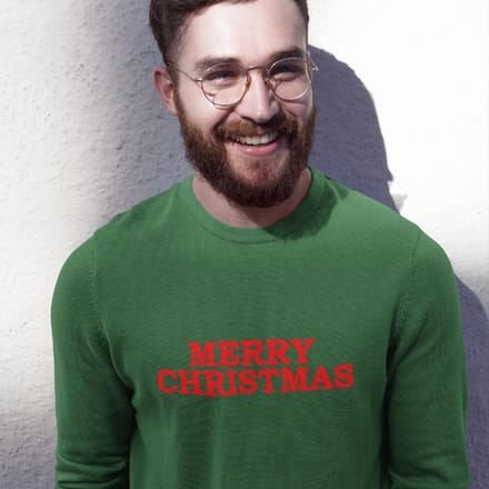 Foute Kersttrui Groen Merry Christmas - Maat M - Kerstkleding voor dames & heren