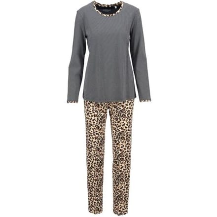 Katoenen dames pyjama zwart Ringella - Zwart - Maat - 44