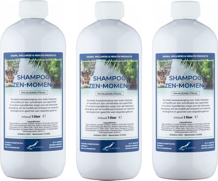 Shampoo Zen Moment 1 Liter - set van 3 stuks - Voordeelverpakking - Haarverzorging